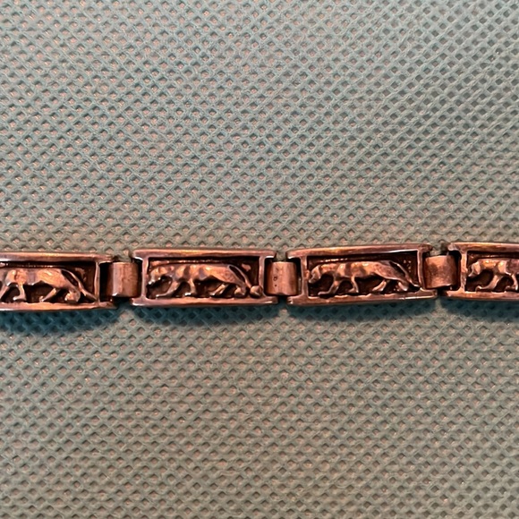 Panther Sterling 7.5” Silver Articulated Chain Bracelet - Picture 2 of 5